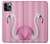 W3805 Flamingo Pink Pastel Hülle Schutzhülle Taschen und Leder Flip für iPhone 11 Pro