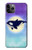 W3807 Killer Whale Orca Moon Pastel Fantasy Hülle Schutzhülle Taschen und Leder Flip für iPhone 11 Pro