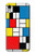 W3814 Piet Mondrian Line Art Composition Hülle Schutzhülle Taschen und Leder Flip für iPhone XR