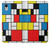W3814 Piet Mondrian Line Art Composition Hülle Schutzhülle Taschen und Leder Flip für iPhone XR