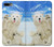 W3794 Arctic Polar Bear in Love with Seal Paint Hülle Schutzhülle Taschen und Leder Flip für iPhone 7 Plus, iPhone 8 Plus