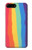 W3799 Cute Vertical Watercolor Rainbow Hülle Schutzhülle Taschen und Leder Flip für iPhone 7 Plus, iPhone 8 Plus