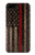 W3804 Fire Fighter Metal Red Line Flag Graphic Hülle Schutzhülle Taschen und Leder Flip für iPhone 7 Plus, iPhone 8 Plus
