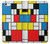 W3814 Piet Mondrian Line Art Composition Hülle Schutzhülle Taschen und Leder Flip für iPhone 5C