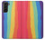 W3799 Cute Vertical Watercolor Rainbow Hülle Schutzhülle Taschen und Leder Flip für Samsung Galaxy S21 Plus 5G, Galaxy S21+ 5G