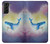 W3802 Dream Whale Pastel Fantasy Hülle Schutzhülle Taschen und Leder Flip für Samsung Galaxy S21 Plus 5G, Galaxy S21+ 5G