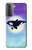 W3807 Killer Whale Orca Moon Pastel Fantasy Hülle Schutzhülle Taschen und Leder Flip für Samsung Galaxy S21 Plus 5G, Galaxy S21+ 5G