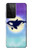W3807 Killer Whale Orca Moon Pastel Fantasy Hülle Schutzhülle Taschen und Leder Flip für Samsung Galaxy S21 Ultra 5G