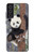 W3793 Cute Baby Panda Snow Painting Hülle Schutzhülle Taschen und Leder Flip für Samsung Galaxy S21 FE 5G