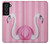 W3805 Flamingo Pink Pastel Hülle Schutzhülle Taschen und Leder Flip für Samsung Galaxy S21 FE 5G