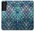 W3809 Mermaid Fish Scale Hülle Schutzhülle Taschen und Leder Flip für Samsung Galaxy S21 FE 5G