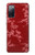 W3817 Red Floral Cherry blossom Pattern Hülle Schutzhülle Taschen und Leder Flip für Samsung Galaxy S20 FE