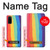 W3799 Cute Vertical Watercolor Rainbow Hülle Schutzhülle Taschen und Leder Flip für Samsung Galaxy S20