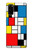 W3814 Piet Mondrian Line Art Composition Hülle Schutzhülle Taschen und Leder Flip für Samsung Galaxy S20