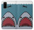 W3825 Cartoon Shark Sea Diving Hülle Schutzhülle Taschen und Leder Flip für Samsung Galaxy S20