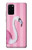 W3805 Flamingo Pink Pastel Hülle Schutzhülle Taschen und Leder Flip für Samsung Galaxy S20 Plus, Galaxy S20+