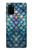 W3809 Mermaid Fish Scale Hülle Schutzhülle Taschen und Leder Flip für Samsung Galaxy S20 Plus, Galaxy S20+