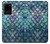W3809 Mermaid Fish Scale Hülle Schutzhülle Taschen und Leder Flip für Samsung Galaxy S20 Plus, Galaxy S20+