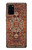 W3813 Persian Carpet Rug Pattern Hülle Schutzhülle Taschen und Leder Flip für Samsung Galaxy S20 Plus, Galaxy S20+
