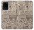 W3819 Retro Vintage Paper Hülle Schutzhülle Taschen und Leder Flip für Samsung Galaxy S20 Ultra