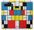 W3814 Piet Mondrian Line Art Composition Hülle Schutzhülle Taschen und Leder Flip für Samsung Galaxy S10 Plus