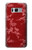 W3817 Red Floral Cherry blossom Pattern Hülle Schutzhülle Taschen und Leder Flip für Samsung Galaxy S8 Plus