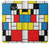 W3814 Piet Mondrian Line Art Composition Hülle Schutzhülle Taschen und Leder Flip für Samsung Galaxy S7 Edge