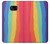 W3799 Cute Vertical Watercolor Rainbow Hülle Schutzhülle Taschen und Leder Flip für Samsung Galaxy S7