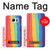 W3799 Cute Vertical Watercolor Rainbow Hülle Schutzhülle Taschen und Leder Flip für Samsung Galaxy S7