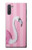 W3805 Flamingo Pink Pastel Hülle Schutzhülle Taschen und Leder Flip für Samsung Galaxy Note 10