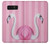 W3805 Flamingo Pink Pastel Hülle Schutzhülle Taschen und Leder Flip für Note 8 Samsung Galaxy Note8