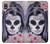 W3821 Sugar Skull Steam Punk Girl Gothic Hülle Schutzhülle Taschen und Leder Flip für Samsung Galaxy A10