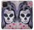 W3821 Sugar Skull Steam Punk Girl Gothic Hülle Schutzhülle Taschen und Leder Flip für Samsung Galaxy A12