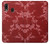 W3817 Red Floral Cherry blossom Pattern Hülle Schutzhülle Taschen und Leder Flip für Samsung Galaxy A20, Galaxy A30