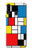 W3814 Piet Mondrian Line Art Composition Hülle Schutzhülle Taschen und Leder Flip für Samsung Galaxy A20s