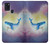 W3802 Dream Whale Pastel Fantasy Hülle Schutzhülle Taschen und Leder Flip für Samsung Galaxy A21s