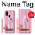 W3805 Flamingo Pink Pastel Hülle Schutzhülle Taschen und Leder Flip für Samsung Galaxy A21s