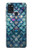 W3809 Mermaid Fish Scale Hülle Schutzhülle Taschen und Leder Flip für Samsung Galaxy A21s