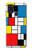 W3814 Piet Mondrian Line Art Composition Hülle Schutzhülle Taschen und Leder Flip für Samsung Galaxy A21s