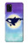 W3807 Killer Whale Orca Moon Pastel Fantasy Hülle Schutzhülle Taschen und Leder Flip für Samsung Galaxy A31