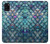 W3809 Mermaid Fish Scale Hülle Schutzhülle Taschen und Leder Flip für Samsung Galaxy A31