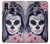 W3821 Sugar Skull Steam Punk Girl Gothic Hülle Schutzhülle Taschen und Leder Flip für Samsung Galaxy A40