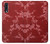 W3817 Red Floral Cherry blossom Pattern Hülle Schutzhülle Taschen und Leder Flip für Samsung Galaxy A70