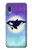 W3807 Killer Whale Orca Moon Pastel Fantasy Hülle Schutzhülle Taschen und Leder Flip für Samsung Galaxy A04, Galaxy A02, M02