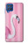 W3805 Flamingo Pink Pastel Hülle Schutzhülle Taschen und Leder Flip für Samsung Galaxy M62