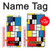 W3814 Piet Mondrian Line Art Composition Hülle Schutzhülle Taschen und Leder Flip für Samsung Galaxy M62