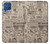 W3819 Retro Vintage Paper Hülle Schutzhülle Taschen und Leder Flip für Samsung Galaxy M62