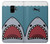 W3825 Cartoon Shark Sea Diving Hülle Schutzhülle Taschen und Leder Flip für Samsung Galaxy A8 (2018)