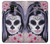 W3821 Sugar Skull Steam Punk Girl Gothic Hülle Schutzhülle Taschen und Leder Flip für Samsung Galaxy A6 (2018)