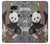W3793 Cute Baby Panda Snow Painting Hülle Schutzhülle Taschen und Leder Flip für Samsung Galaxy A3 (2017)